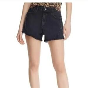 DL1961 Cleo High Rise Denim Shorts in Feather Wash